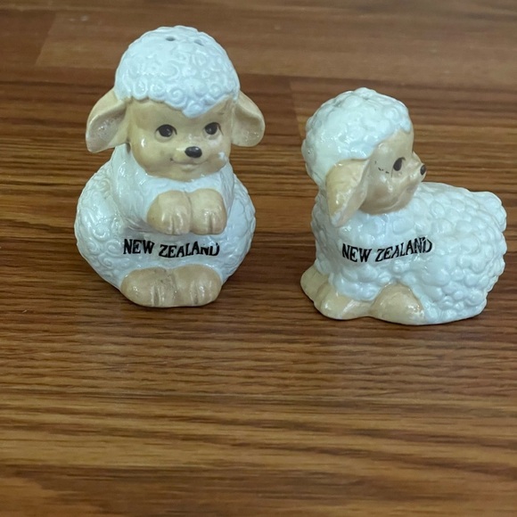 Vintage Two Little Sheep Salt And Pepper Shakers - Picture 2 of 5